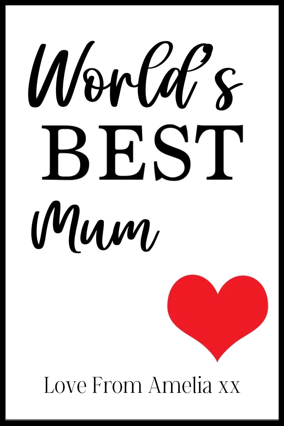 World's Best Personalised Framed Print